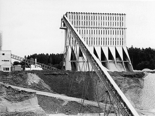 Heinz Hossdorf, Gravel and concrete factory, 1960-62